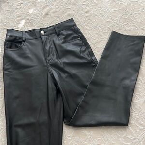 Zara Straight Leather Pants Size 0